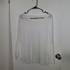 Banana Republic White Long Sleeve Top